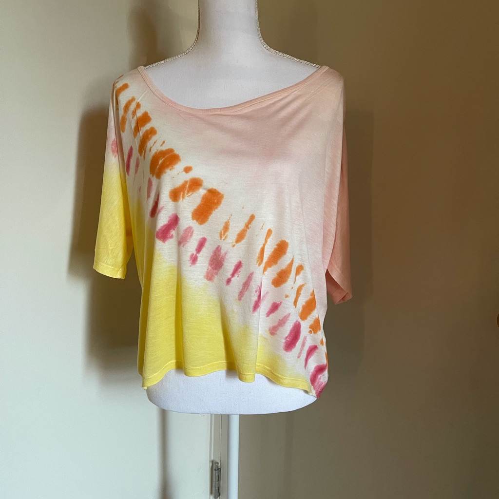 Dreamsicle Tie-Dye Oversized Woman’s Top,Nwt